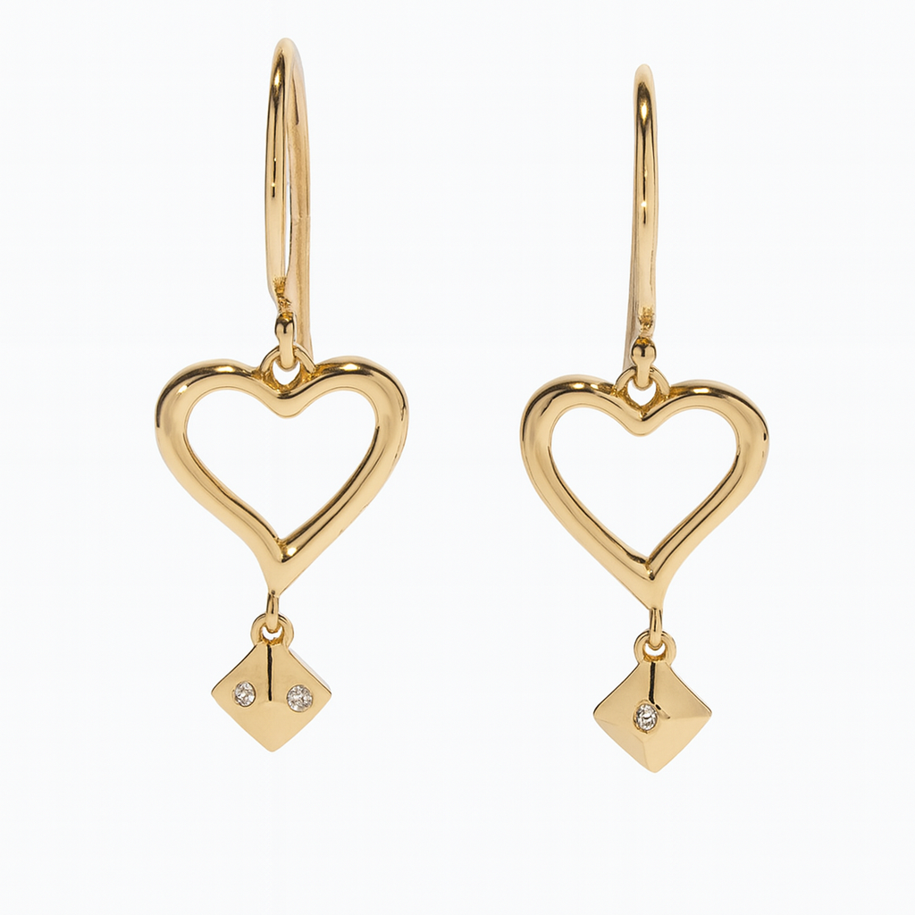 MHJ EARRINGS DROP TILES_10k YG