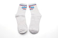 Domino's Partners Tall Crew Socks - White