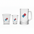 Domino's Clear Glassware Trio with Color Logo
