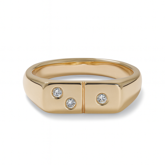 RINGS SIGNET_KICKING GOALS_10k YG_DIA