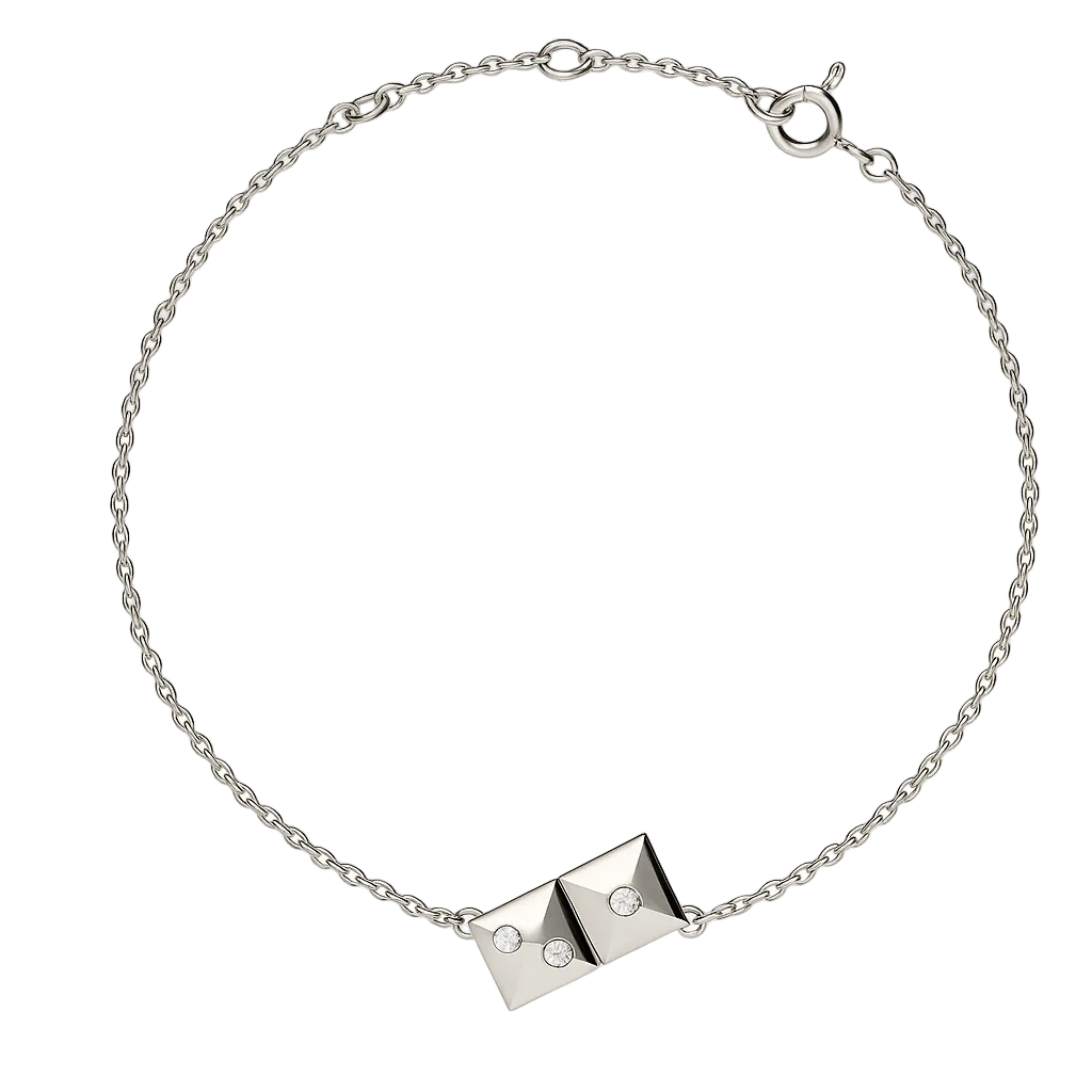 Beautiful Bracelet — 925 Sterling Silver with Cubic Zirconias
