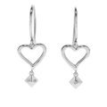 Domino's Shepherds Drop Tile Earings — 925 Sterling Silver with Diamond