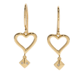 Domino's Drop Tile Earings — 10k Yellow Gold Cubic Zirconias