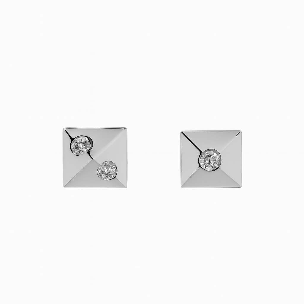 EARRINGS STUD_WE COME TOGETHER WITH DIAMONDS_ 925 SILVER_DIA