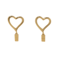 Domino's Heartbeats Stud Earings — 10k Yellow Gold