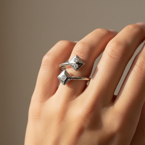 Come Together Ring — 925 Sterling Silver with Cubic Zirconias