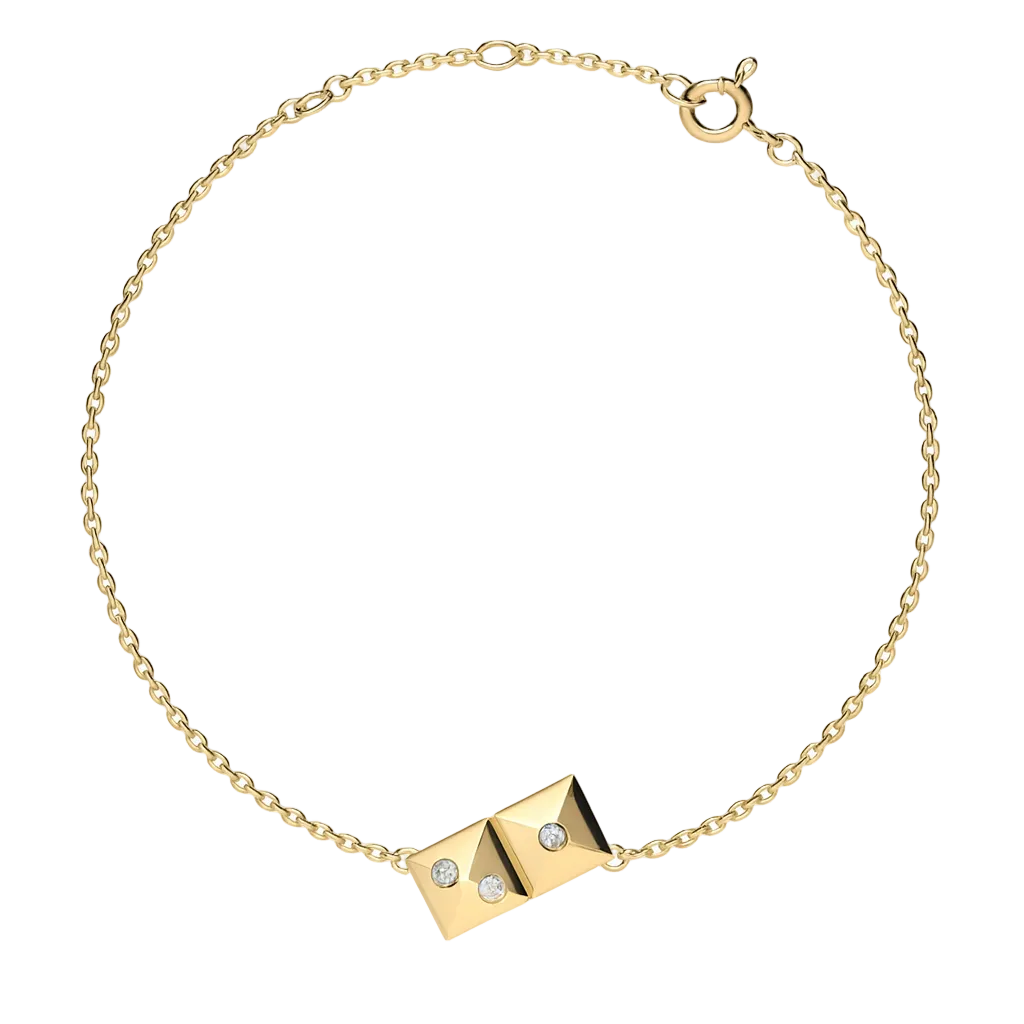 Beautiful Bracelet — 10k Yellow Gold with Diamonds