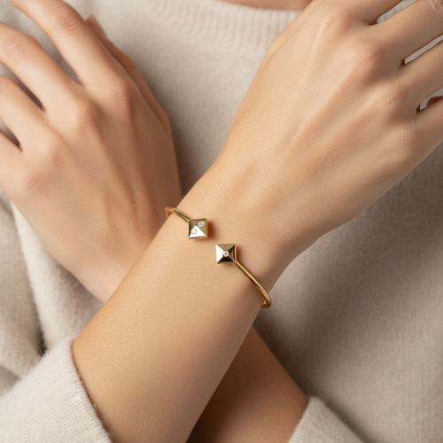 Come Together Bangle — 10k Yellow Gold with Diamonds