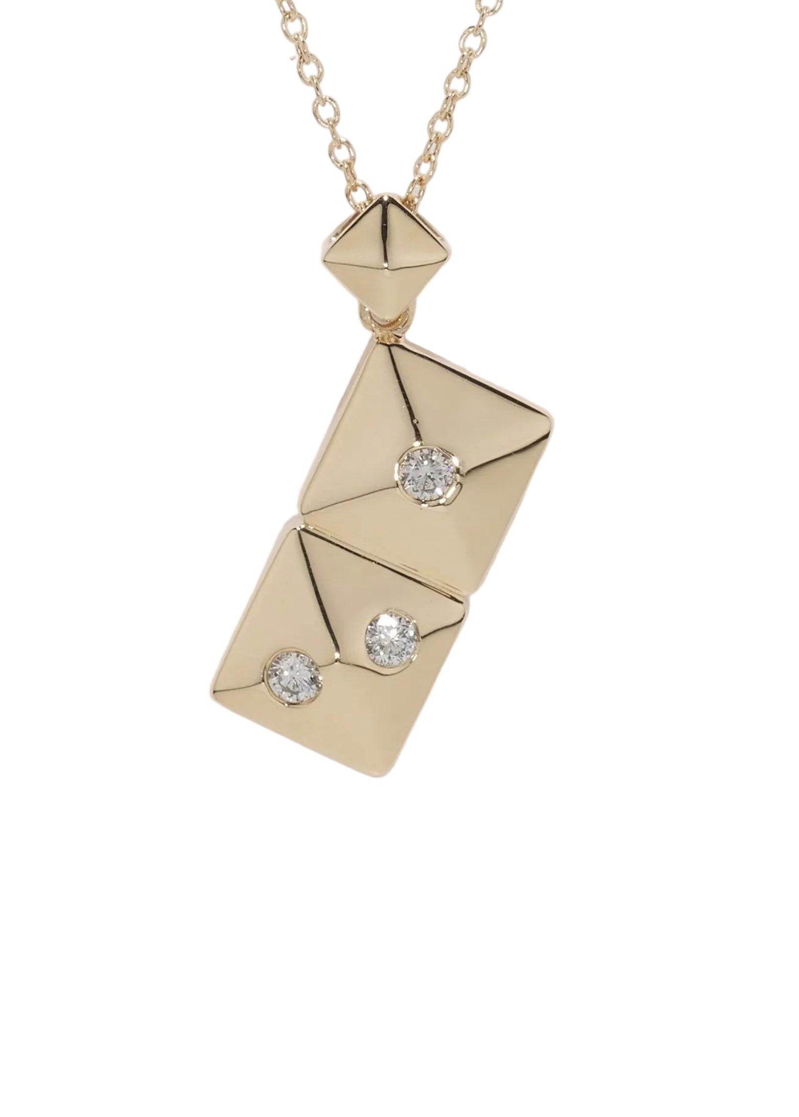 Beautiful Pendant Necklace — 10k Yellow Gold with Cubic Zirconia (Pendant Only)