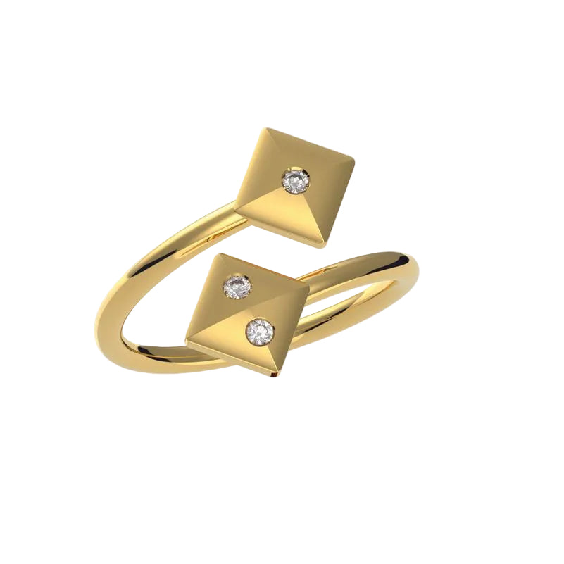 Come Together Ring — 10k Yellow Gold with Diamond
