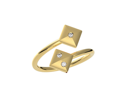 RINGS_COME TOGETHER WITH DIAMONDS_18k YG_DIA