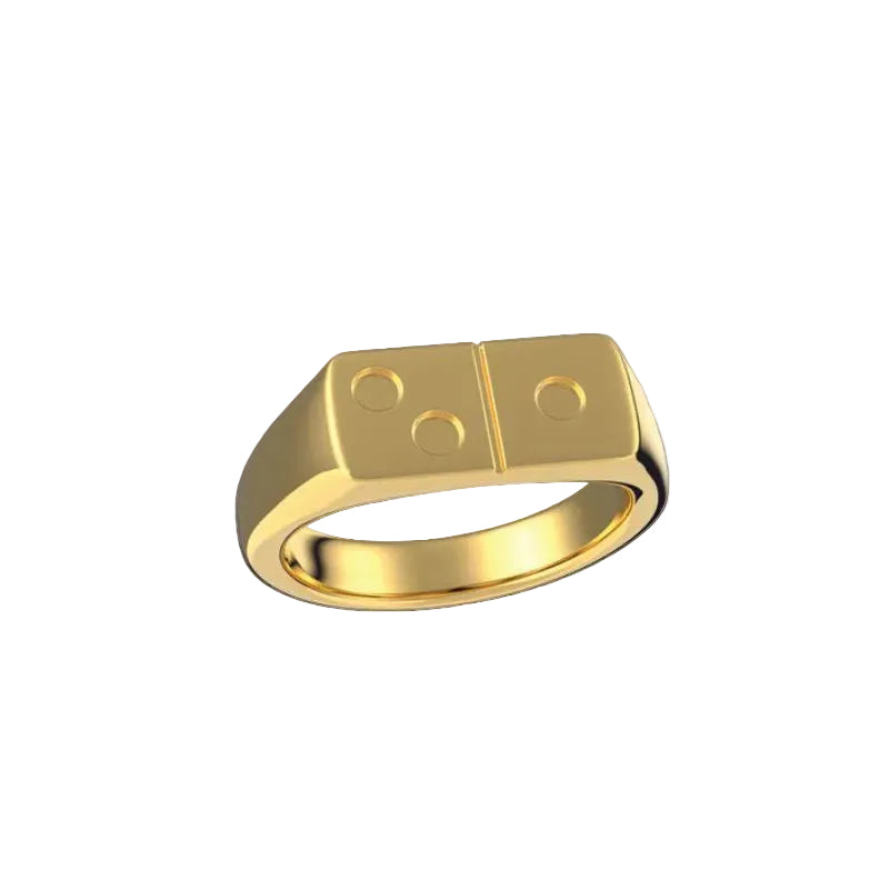 Kicking Goals Signet Ring — 10k Yellow Gold