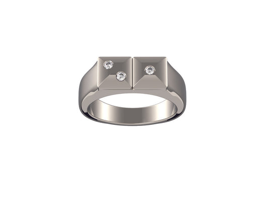 RINGS SIGNET_TOGETHER WE PEAK_925 SILVER_CZ