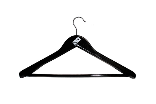 Clothes Hanger-Adults-Black-Premium-Shoulders
