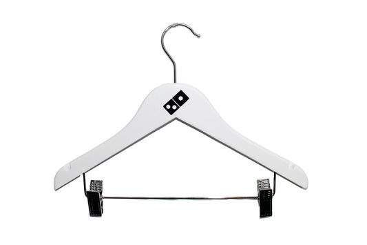 Clothes Hanger-Kids-White-Notches & Clips