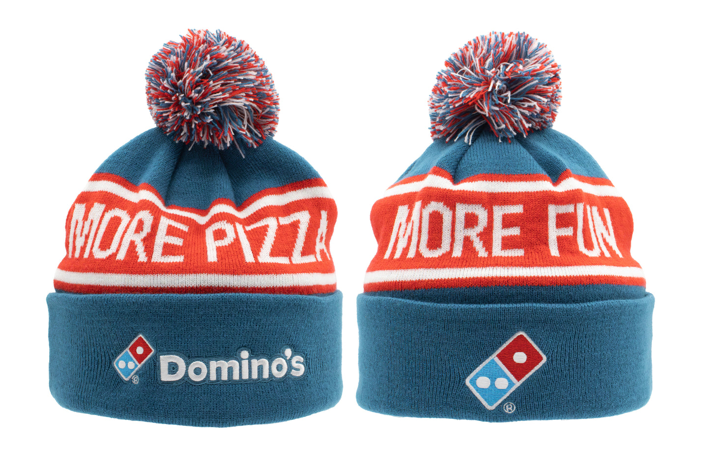 Beanie *More Pizza More Fun* With Pom Pom