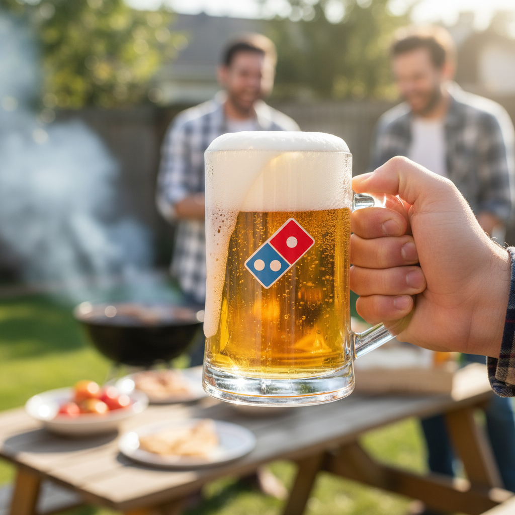 Domino's Glassware — Beer Mug 400ml, Colour