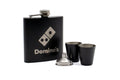 Domino's Hip Flask — 170ml, Black + Gift Set