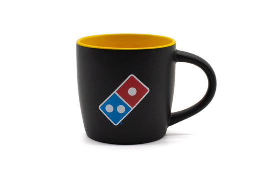 Drinks-Mugs-Favoured 2 Tones-300ml-Matt Black/Yellow