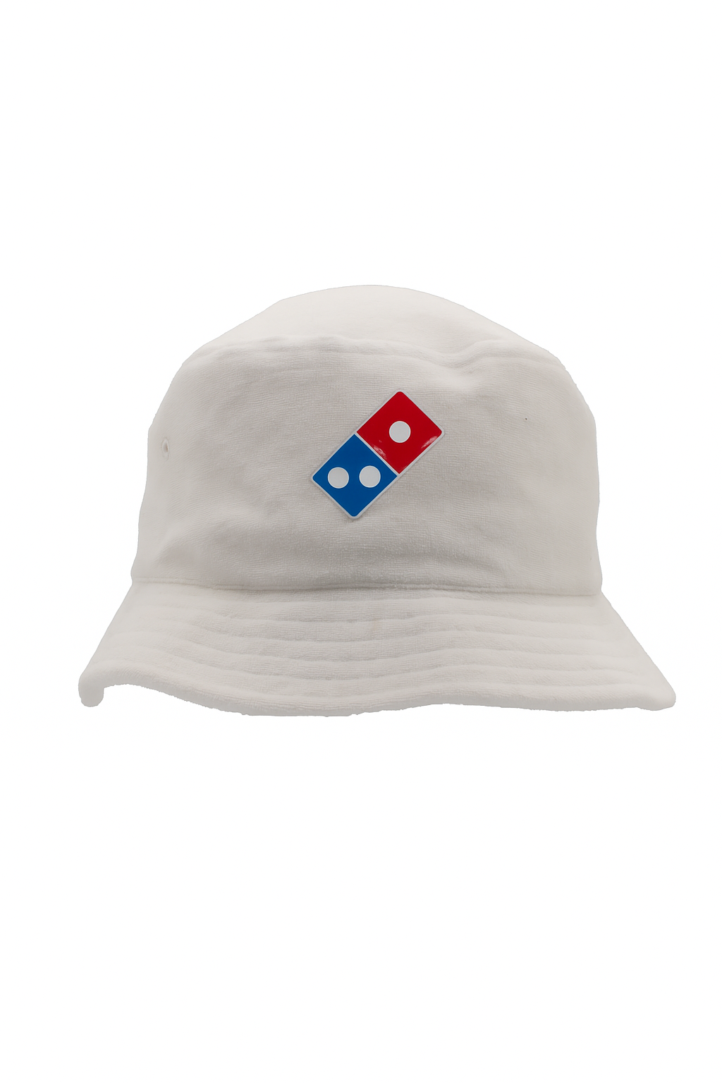 Domino's Bucket Hat — Terry, White, 100% Cotton