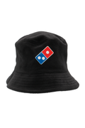 Domino's Bucket Hat — Terry, Black, 100% Cotton