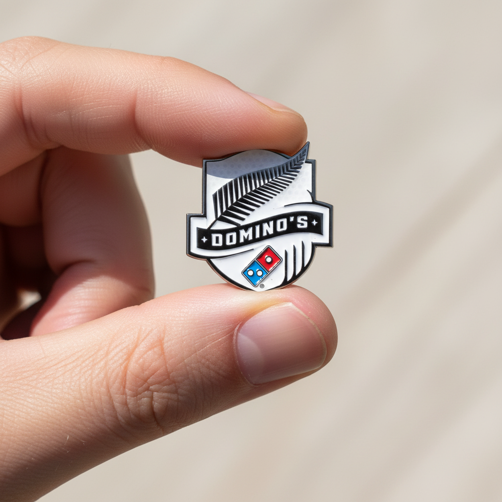 Domino's Enamel Pin NZ Shield