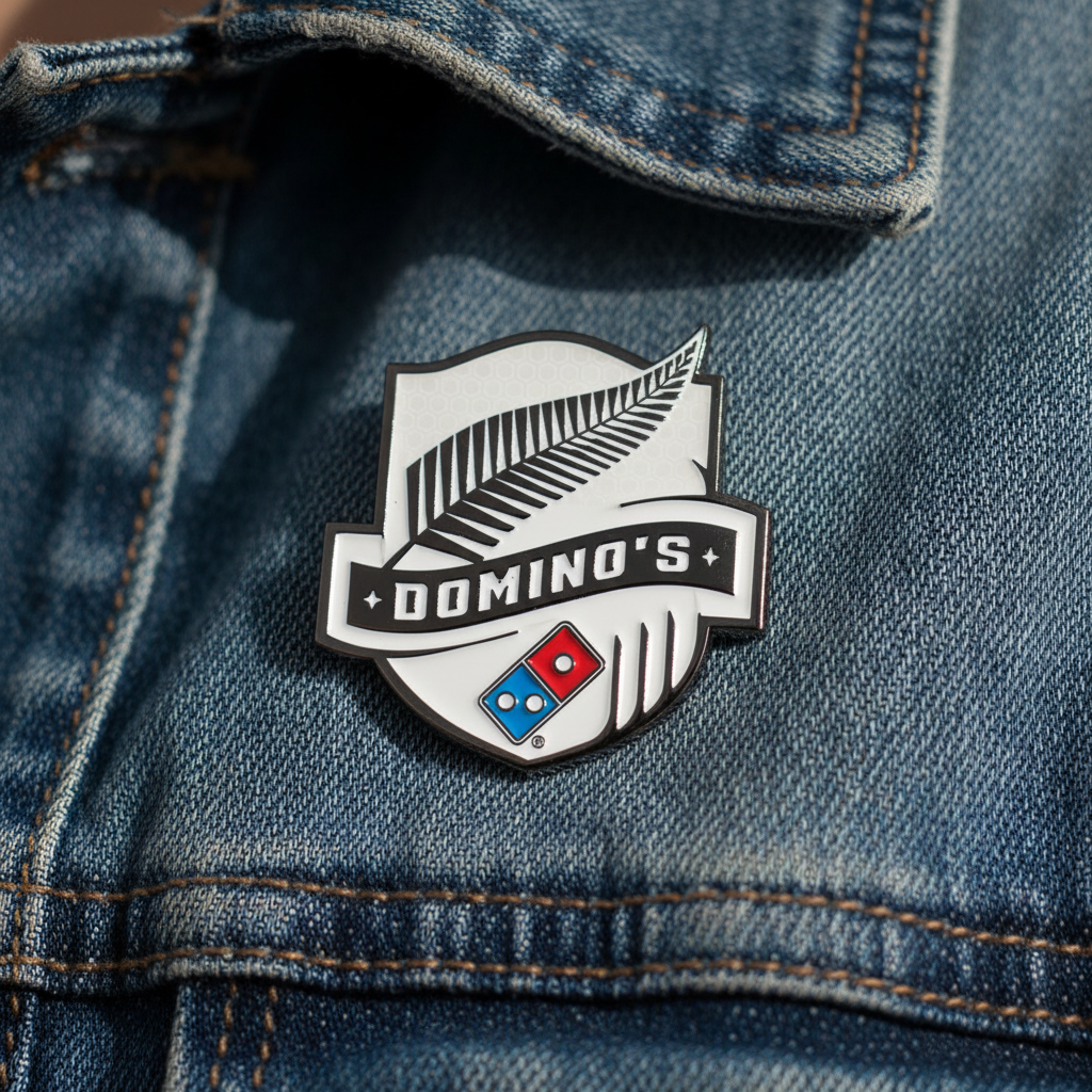 Domino's Enamel Pin NZ Shield