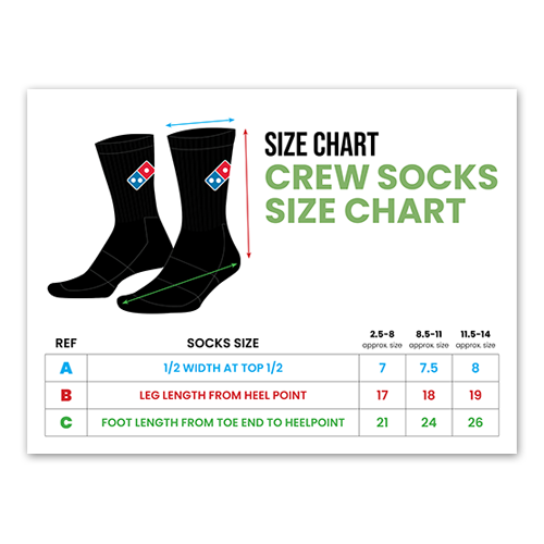 Domino's Socks - Tall Crew