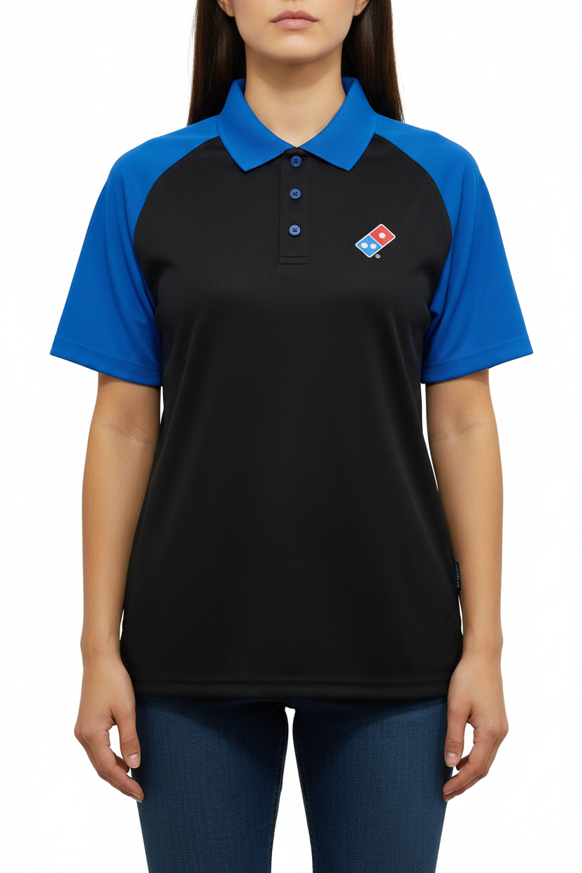 Domino's Ladies Short Sleeve Polo with Logo