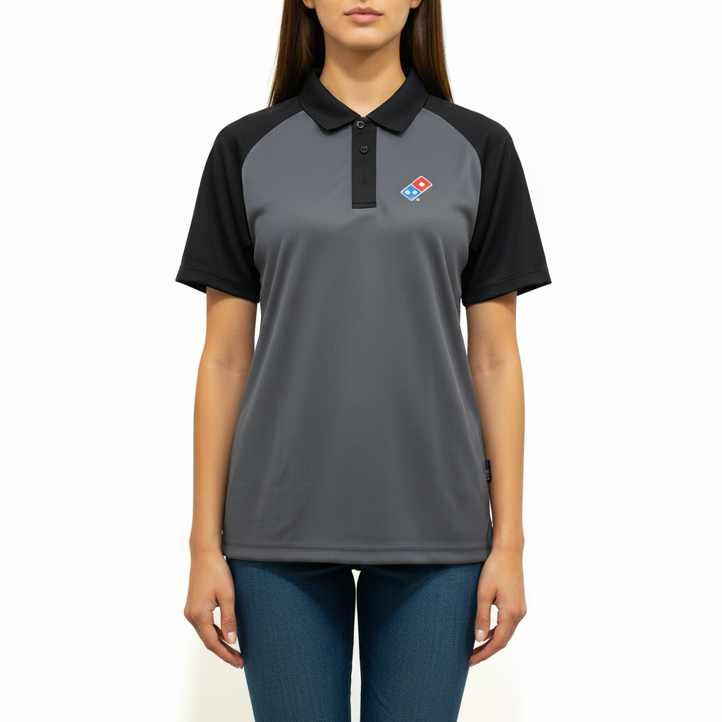 Domino's Ladies Short Sleeve Polo with Logo